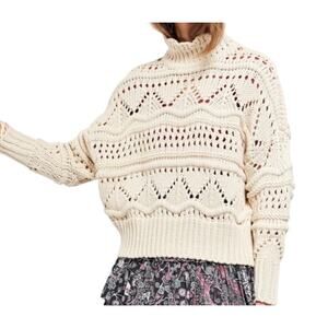 Isabel Marant Etoile Naka Turtleneck Sweater Cream Size 36 (Small)